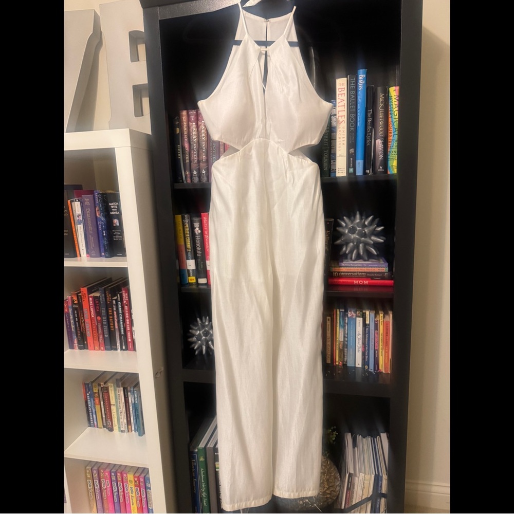 L’ATISTE White Halter Jumpsuit